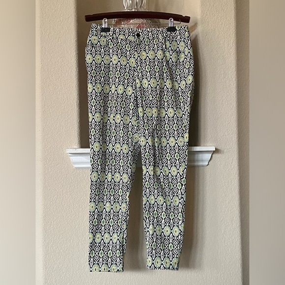 Jones New York Print Secret Slimming Features Stretch Ankle Jeans Size 10 - Picture 1 of 8